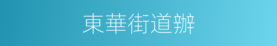 東華街道辦的同義詞