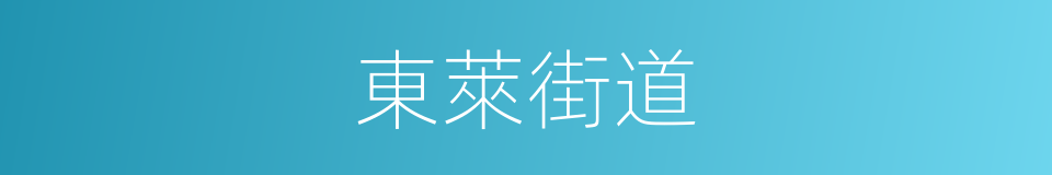 東萊街道的同義詞