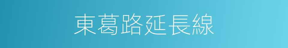 東葛路延長線的同義詞
