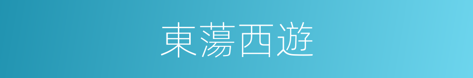東蕩西遊的意思