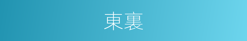 東裏的意思
