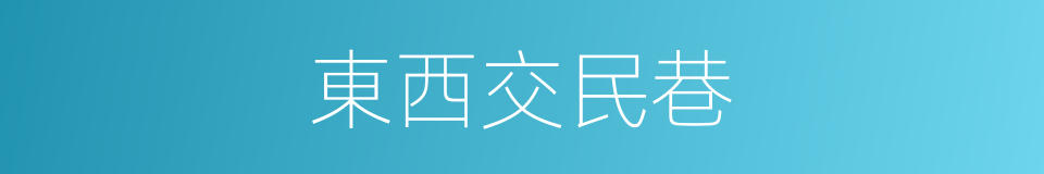 東西交民巷的同義詞