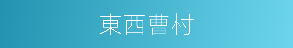 東西曹村的同義詞