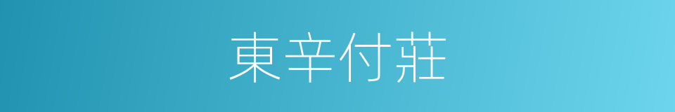 東辛付莊的同義詞
