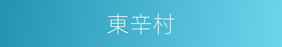 東辛村的同義詞