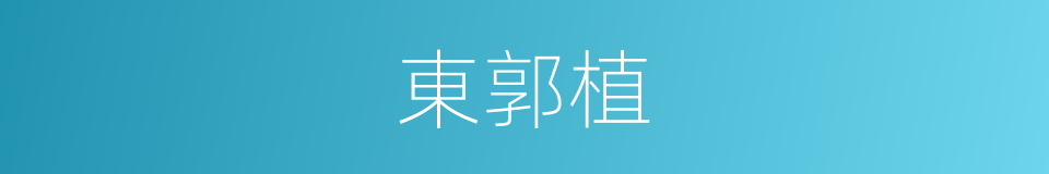 東郭植的同義詞