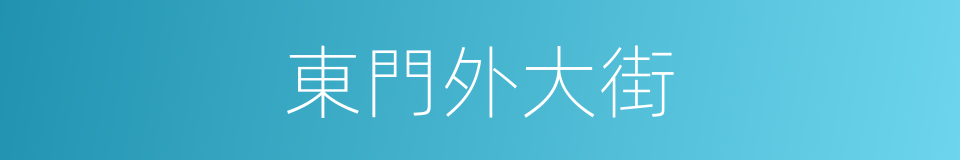 東門外大街的同義詞