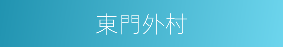 東門外村的同義詞