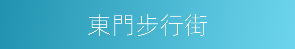 東門步行街的同義詞