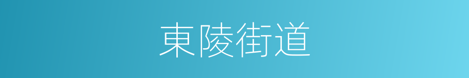 東陵街道的同義詞