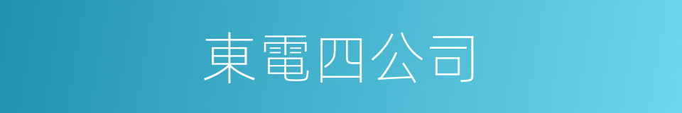 東電四公司的同義詞