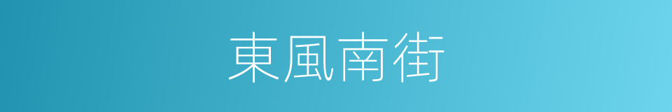 東風南街的同義詞