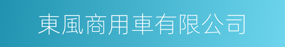 東風商用車有限公司的同義詞