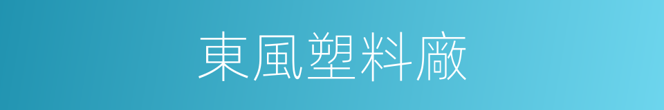 東風塑料廠的同義詞