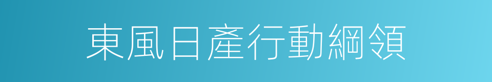 東風日產行動綱領的同義詞