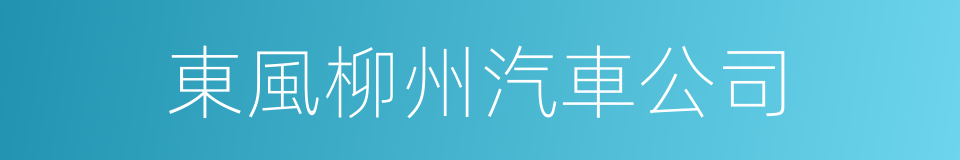 東風柳州汽車公司的同義詞