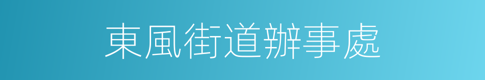 東風街道辦事處的同義詞