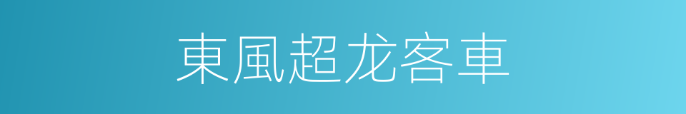 東風超龙客車的同義詞