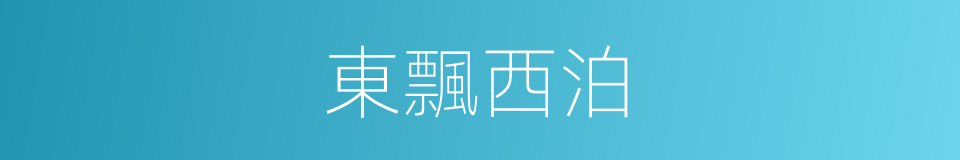 東飄西泊的意思