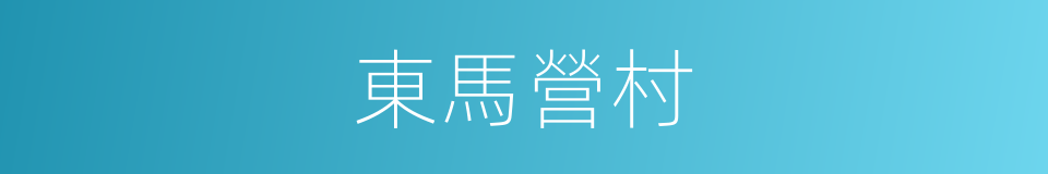東馬營村的同義詞