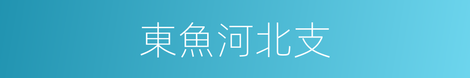 東魚河北支的同義詞