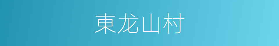東龙山村的同義詞