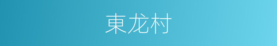 東龙村的同義詞