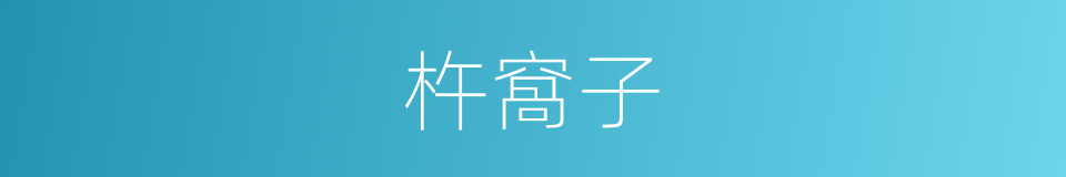 杵窩子的同義詞