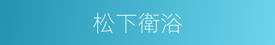 松下衛浴的同義詞