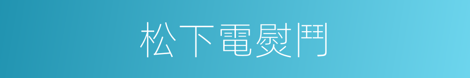 松下電熨鬥的同義詞