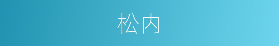 松内的同义词