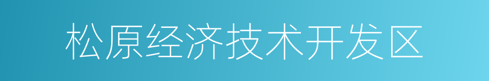 松原经济技术开发区的同义词