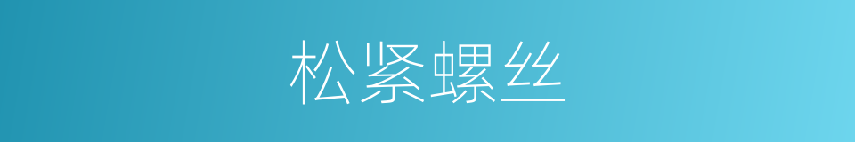 松紧螺丝的同义词