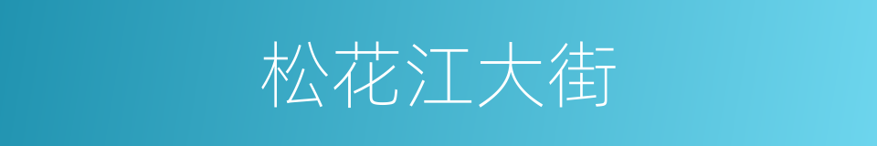 松花江大街的同义词