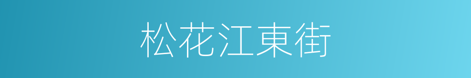 松花江東街的同義詞