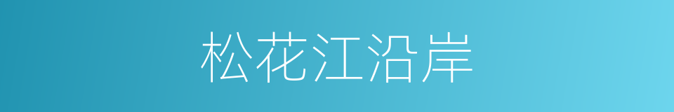 松花江沿岸的同义词