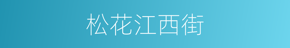 松花江西街的同义词