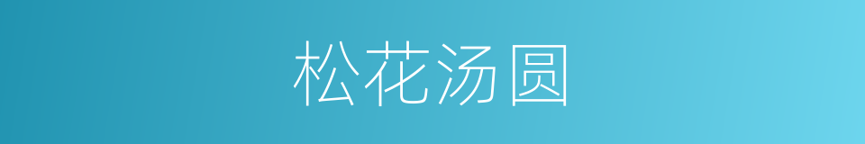 松花汤圆的同义词