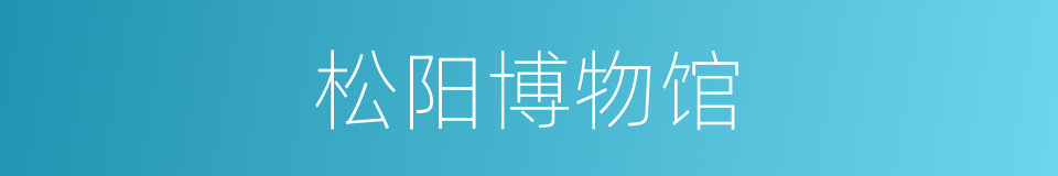 松阳博物馆的同义词
