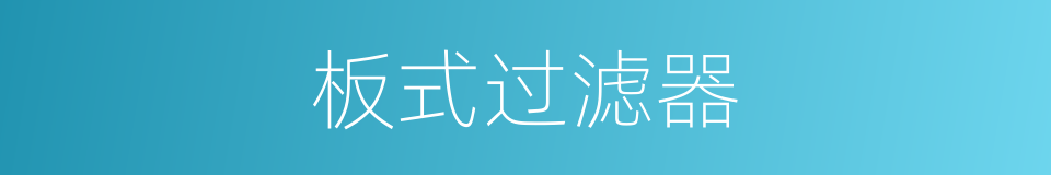 板式过滤器的同义词