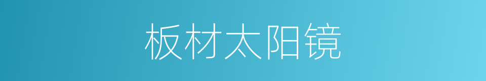 板材太阳镜的同义词