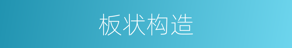 板状构造的同义词
