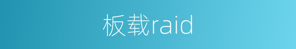 板载raid的同义词