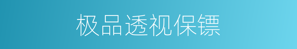 极品透视保镖的同义词