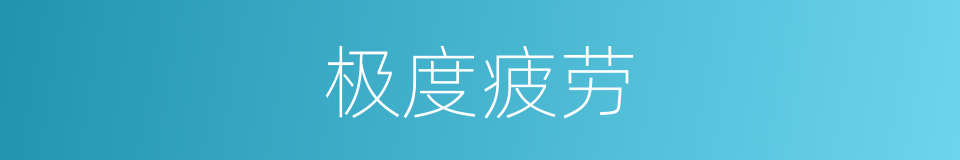极度疲劳的同义词