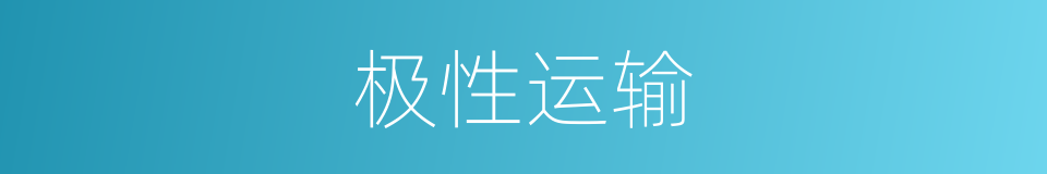 极性运输的同义词