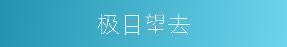 极目望去的意思