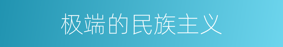 极端的民族主义的同义词