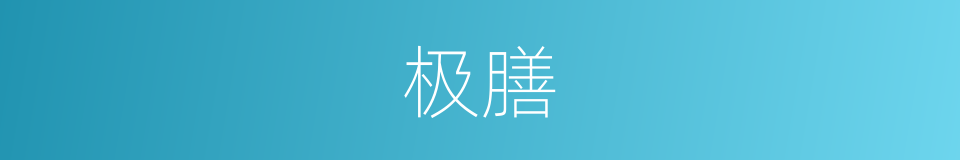 极膳的意思