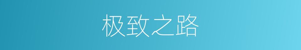 极致之路的同义词